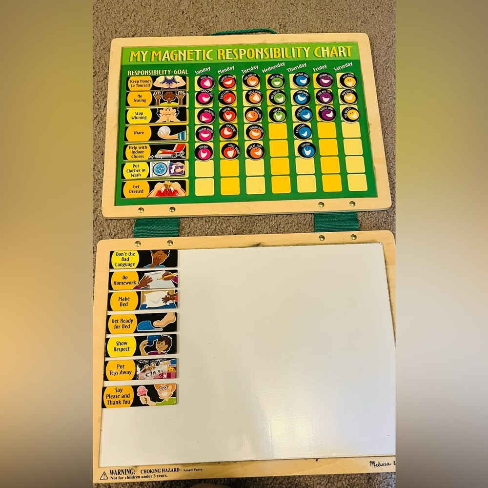 Melissa & Doug Magnetic Responsibility Chart with Colorful Icons